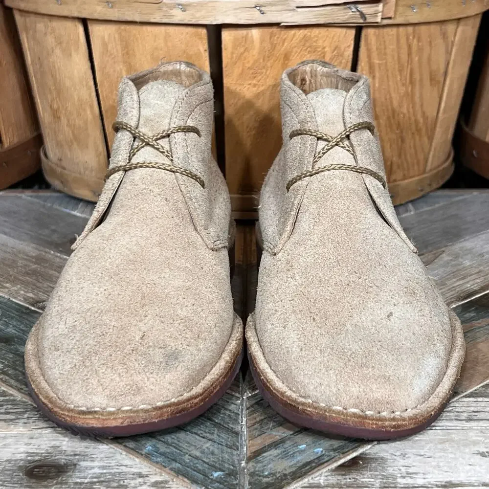 Trask Brady Tan Suede Brick Vibram Outsole Desert Chukka Boots Mens Size 8